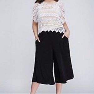Lane Bryant Women's Brown High Rise  Wide Leg Crop Pants Size 18